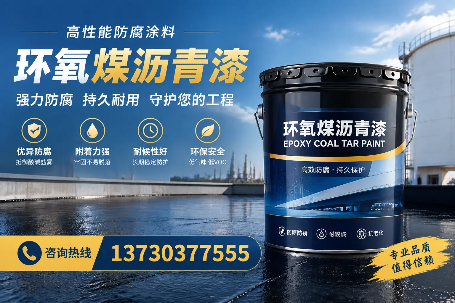 环氧煤沥青漆的耐久性分析，适合尉氏的使用场景